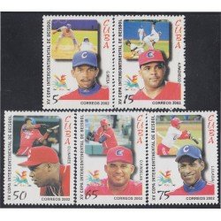 Cuba 4046/50 2002 15 Copa Intercontinental de Baseball MNH Cuba 4046/50 2002 15 Copa Intercontinental de Baseball MNH
