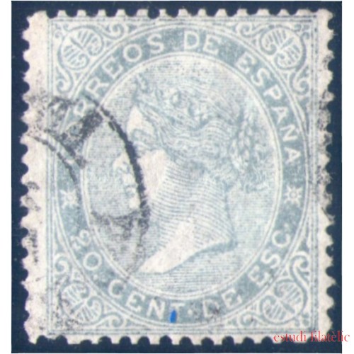España Spain 92F 1867 Isabel II Falso postal