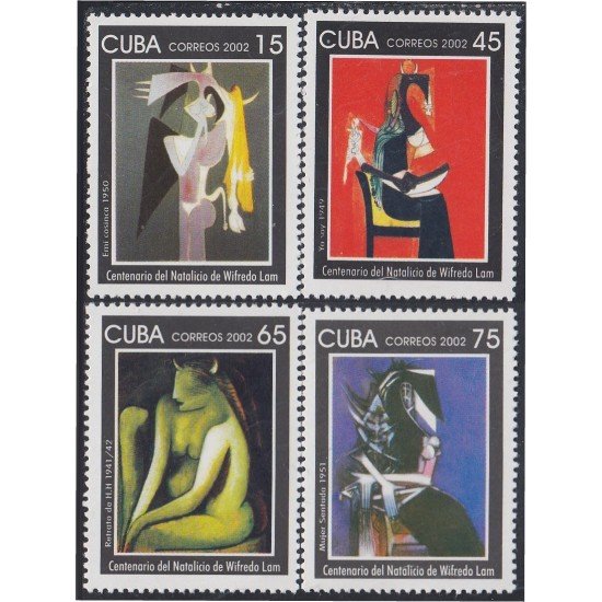 Cuba 4054/57 2002 100° del nacimiento del pintor Wifredo Lam MNH