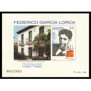 España Spain Emisión Conjunta 1998 España - México Federico García Lorca MNH