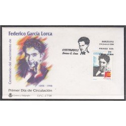 España Spain Emisión Conjunta 1998 SPD España - México Federico García Lorca MNH España Spain Emisión Conjunta 1998 SPD España - México Federico García Lorca MNH