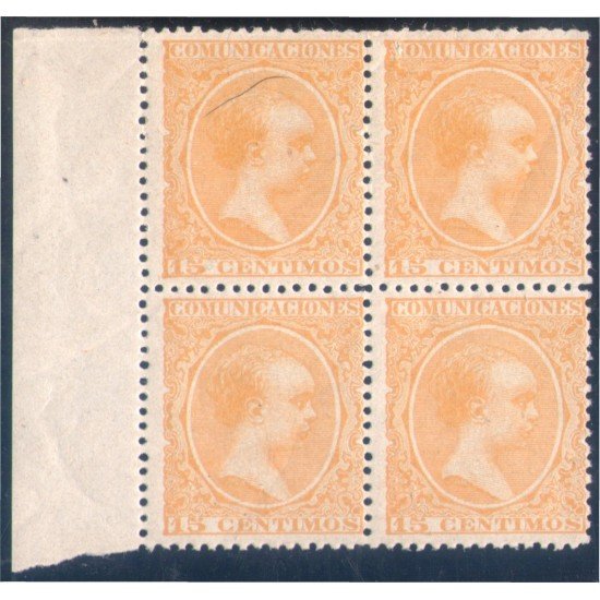 España Spain 229 Bl.4 1895 Alfonso XIII Servicio Oficial MNH España Spain 229 Bl.4 1895 Alfonso XIII Servicio Oficial MNH