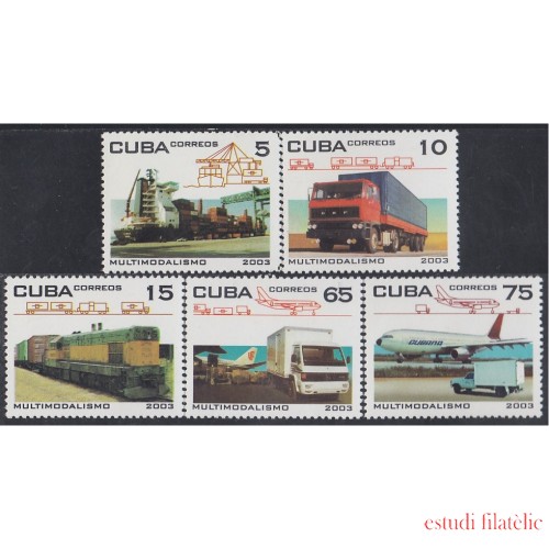 Cuba 4080/84 2003 Multimodalismo Medios de Transportes MNH