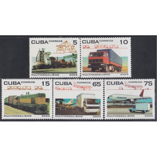 Cuba 4080/84 2003 Multimodalismo Medios de Transportes MNH Cuba 4080/84 2003 Multimodalismo Medios de Transportes MNH