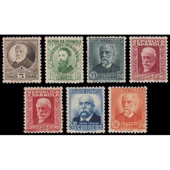 España Spain 655/61 1931-32 Personajes MNH