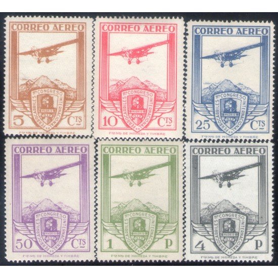 España Spain 483/88 Falsos 1930  Ferrocarril Avión Plane Bristol MNH