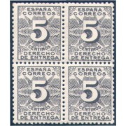 España Spain 592 Bl.4 1931 Derecho de entrega MNH