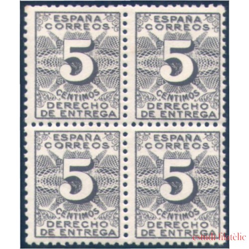España Spain 592 Bl.4 1931 Derecho de entrega MNH