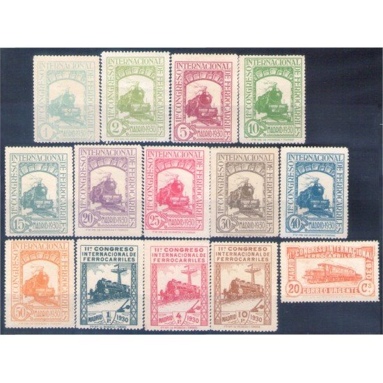 España Spain 469/82 1930 Congreso Ferrocarril Train  MNH