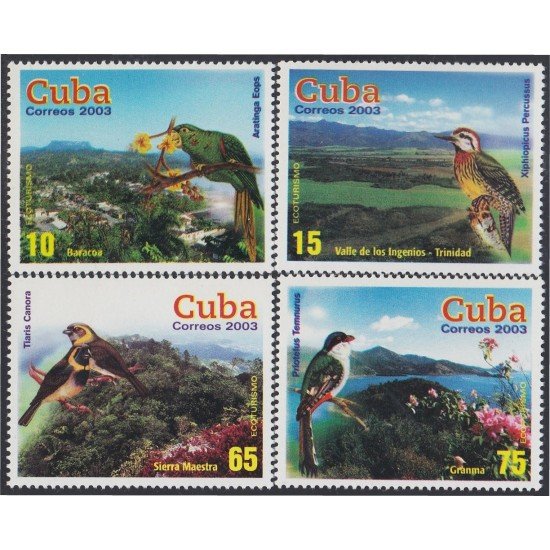 Cuba 4111/14 2003 Fauna Pájaros MNH