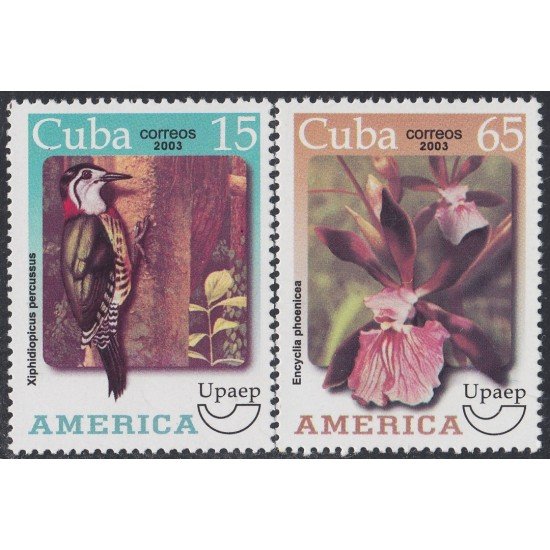 Cuba 4115/16 2003 Serie América UPAEP  Fauna y Flora autóctonos MNH