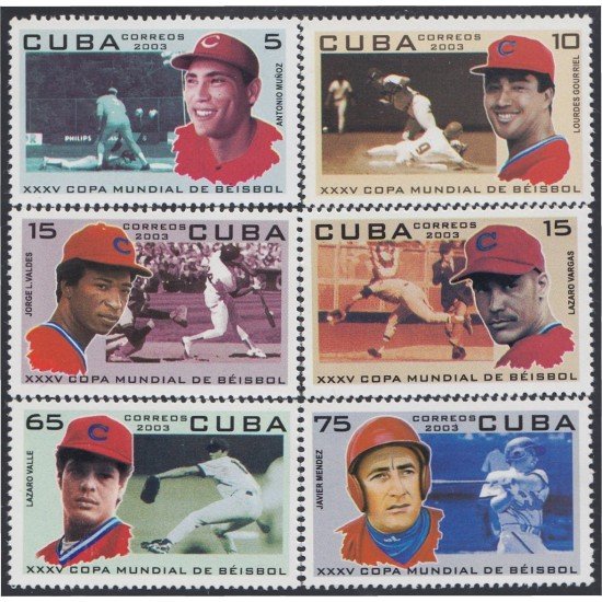 Cuba 4121/26 2003 35° Copa del Mundo de Baseball MNH Cuba 4121/26 2003 35° Copa del Mundo de Baseball MNH