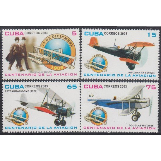 Cuba 4127/30 2003 Centenario de la aviación MNH Cuba 4127/30 2003 Centenario de la aviación MNH