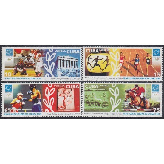 Cuba 4135/38 2004 Juegos Olímpicos de Verano en Athenas MNH