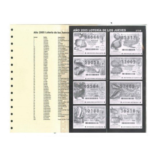 España Spain Lotería Suplemento 2005 JUEVES España Spain Lotería Suplemento 2005 JUEVES