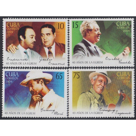 Cuba 4158/61 2004 Música 40 Años de EGREM MNH Cuba 4158/61 2004 Música 40 Años de EGREM MNH