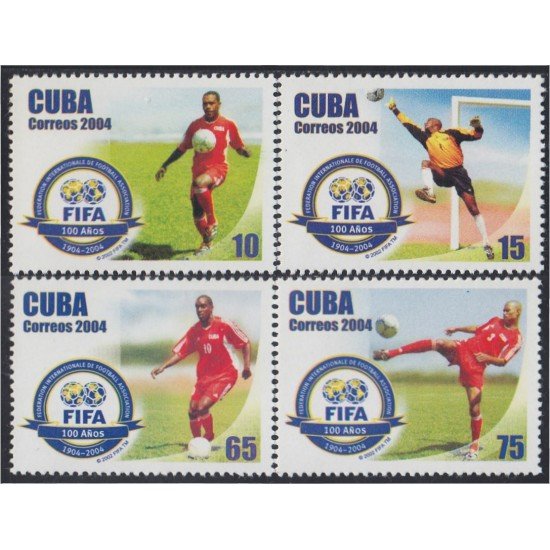 Cuba 4169/72 2004 Centenario de la FIFA MNH