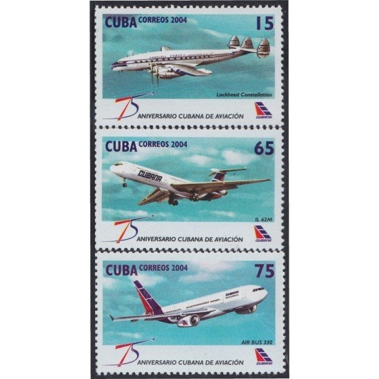 Cuba 4187/89 2004 75 Años de la Compañía Aérea Cubana MNH