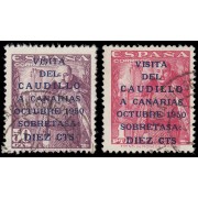 España Spain 1088/89 1951 General Franco Viaje Caudillo a Canarias Usados