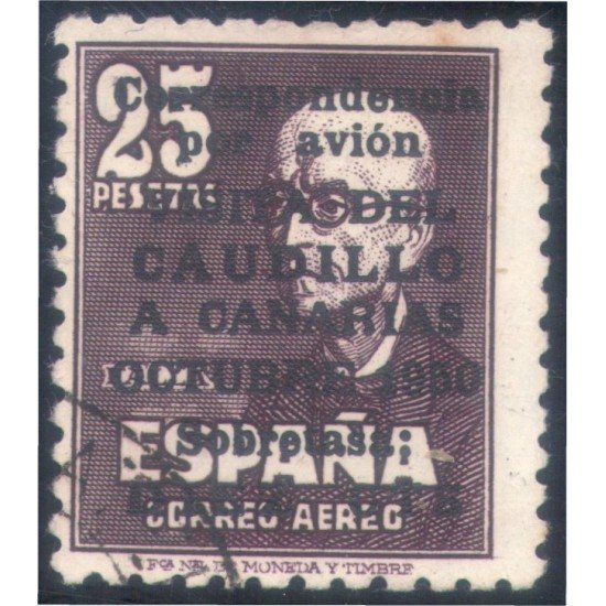 España Spain 1090 1951 Viaje del Caudillo a Canarias usado España Spain 1090 1951 Viaje del Caudillo a Canarias usado