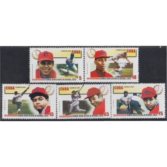 Cuba 4207/11 2004 Deportes 130 Años del Primer juego de Béisbol MNH