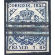 España Spain Barrados 34 1854 1 Franco
