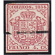 España Spain Barrados 33 1854 Escudo de España