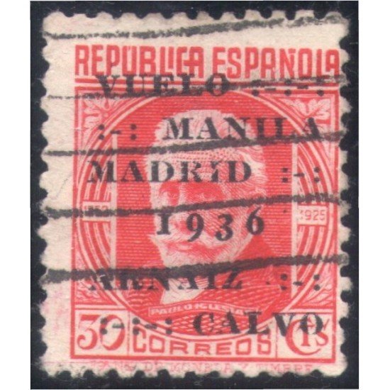 España Spain 741 1936 Vuelo Manila - Madrid usado España Spain 741 1936 Vuelo Manila - Madrid usado