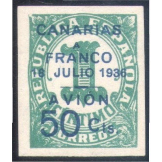 España Spain Canarias 20 1937 Variedad MNH España Spain Canarias 20 1937 Variedad MNH