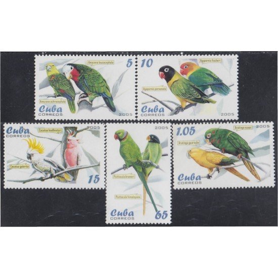 Cuba 4230/34 2005 Fauna pájaros Periquitos MNH Cuba 4230/34 2005 Fauna pájaros Periquitos MNH