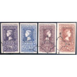 España Spain 1075/76 + 1079/80 ( 1075/82 ) 1950 Centenario Serie Corta usados España Spain 1075/76 + 1079/80 ( 1075/82 ) 1950 Centenario Serie Corta usados