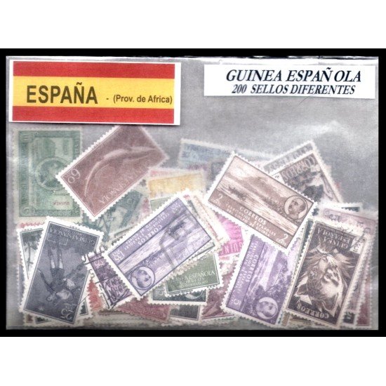 Guinea Española 200 Sellos Diferentes Guinea Española 200 Sellos Diferentes