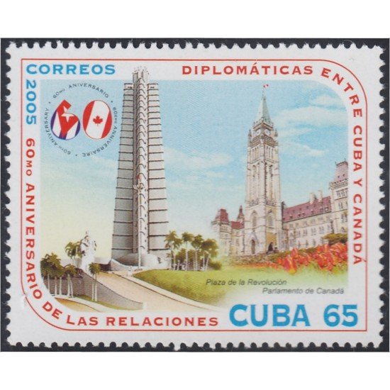 Cuba 4236 2005 60 Años de Relaciones diplomáticas con Canadá MNH Cuba 4236 2005 60 Años de Relaciones diplomáticas con Canadá MNH