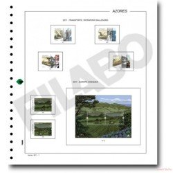 Filabo hojas de sellos de Azores y Madeira montado con protectores 2019 Filabo hojas de sellos de Azores y Madeira montado con protectores 2019