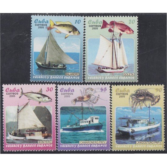 Cuba 4251/55 2005 Barcos de pesca MNH