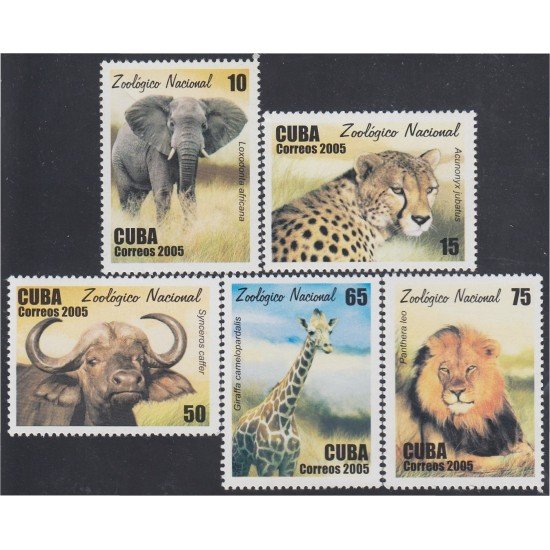 Cuba 4262/66 2005 Parque Zoológico Nacional MNH