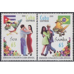 Cuba 4268/69 2005 Música y Danza Al son de la Samba MNH Cuba 4268/69 2005 Música y Danza Al son de la Samba MNH