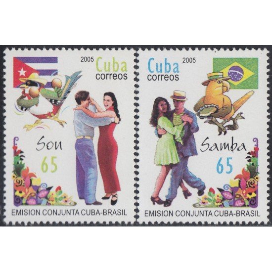 Cuba 4268/69 2005 Música y Danza Al son de la Samba MNH Cuba 4268/69 2005 Música y Danza Al son de la Samba MNH