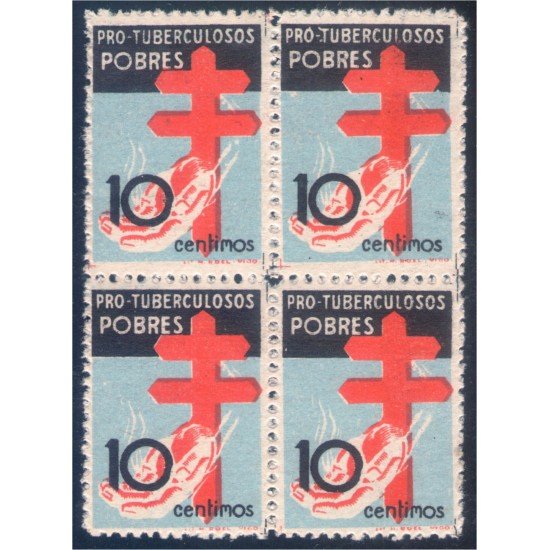 España Spain 840 Bl.4 1937 Pro Tuberculosos Stamps MNH España Spain 840 Bl.4 1937 Pro Tuberculosos Stamps MNH
