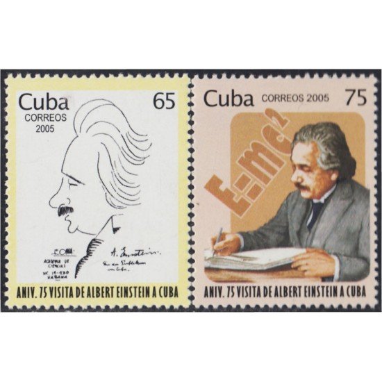 Cuba 4272/73 2005 75 Años de la visita de Albert Einstein MNH