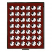 Lindner 2705 Bandeja 29,5 mm para monedas con 42 hoyos redondos