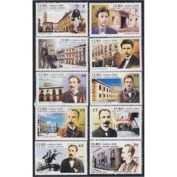 Cuba 4281/90 2005 Dr José de San Martín Hombre político y escritor MNH