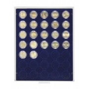 Lindner 2530M Bandeja 32 mm para monedas con 35 huecos redondos en cápsulas 