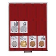 Lindner 2770 Bandeja 50 x 75 mm con 12 compartimentos cuadrados para marquitos para monedas REBECK coin L