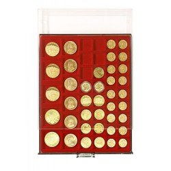 Lindner 2745 Bandeja 24,28,39 y 44 mm monedas con 45 cuadrados sueltas (SURT) Lindner 2745 Bandeja 24,28,39 y 44 mm monedas con 45 cuadrados sueltas (SURT)