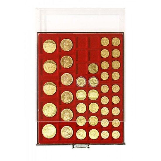 Lindner 2745 Bandeja 24,28,39 y 44 mm monedas con 45 cuadrados sueltas (SURT) Lindner 2745 Bandeja 24,28,39 y 44 mm monedas con 45 cuadrados sueltas (SURT)