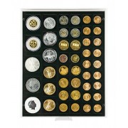 Lindner 2145C Bandeja 24,28,39 y 44  mm monedas con 45 cuadrados sueltas  (SURT)