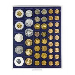Lindner 2145M Bandeja 24,28,39 y 44 mm monedas con 45 cuadrados sueltas (SURT) Lindner 2145M Bandeja 24,28,39 y 44 mm monedas con 45 cuadrados sueltas (SURT)