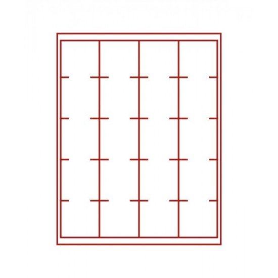Lindner 2621 Bandeja 51 mm para monedas con 20 huecos cuadrados para octos, envases y marquitos Lindner 2621 Bandeja 51 mm para monedas con 20 huecos cuadrados para octos, envases y marquitos