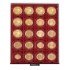 Lindner 2722 Bandeja 50 mm para monedas con 20 huecos cuadrados para octos y marquitos
